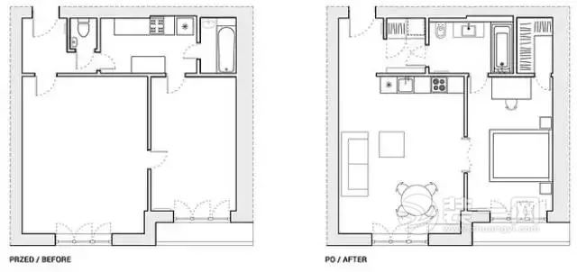 沈阳装修网56m²小户型户型图